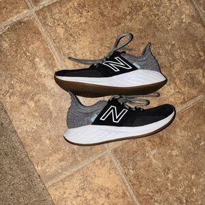 New Balance Kids Black and Gray Sneakers
